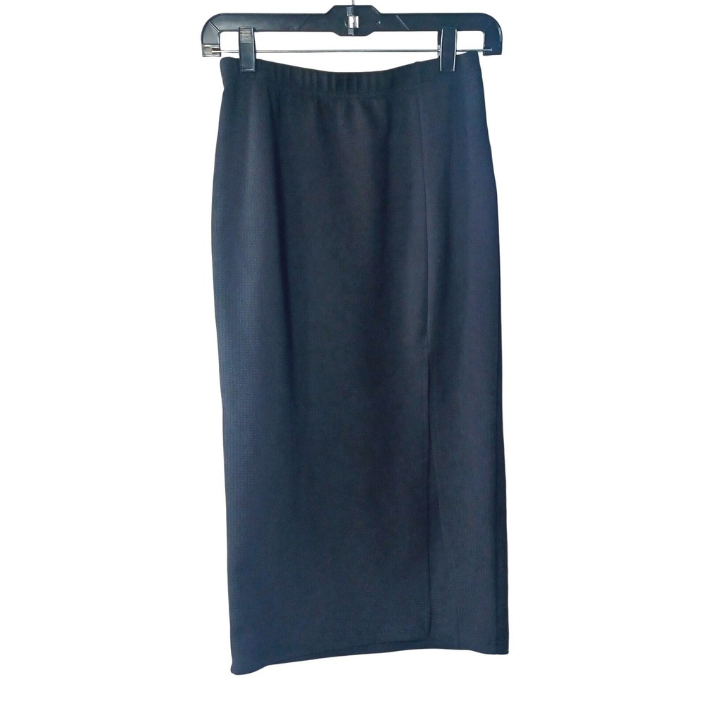 Shein Pencil Skirt Black Knee Length Straight Women's L Sophisticated Minimalist